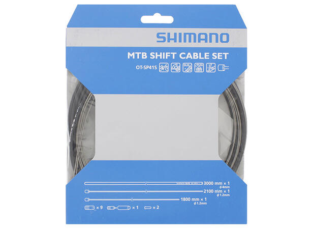 Shimano MTB Girwiresett, foran og bak Rustfri vaier